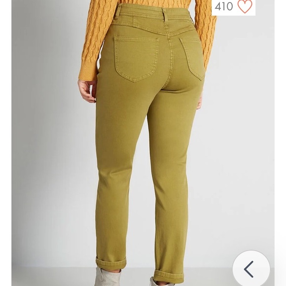 80s director’s cut green denim jeans ModCloth NWT - Picture 2 of 4